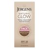 Jergens Natural Glow Self Tanner Face Moisturizer, SPF 20 Facial Sunscreen, Medium to Deep Skin Tone, Sunless Tanning, Oil Free, Broad Spectrum Protection UVA and UVB, 2 oz (Packaging May Vary)