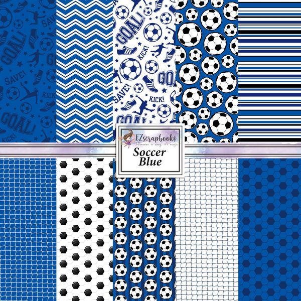 Soccer Blue Paper Pack - 25-8073