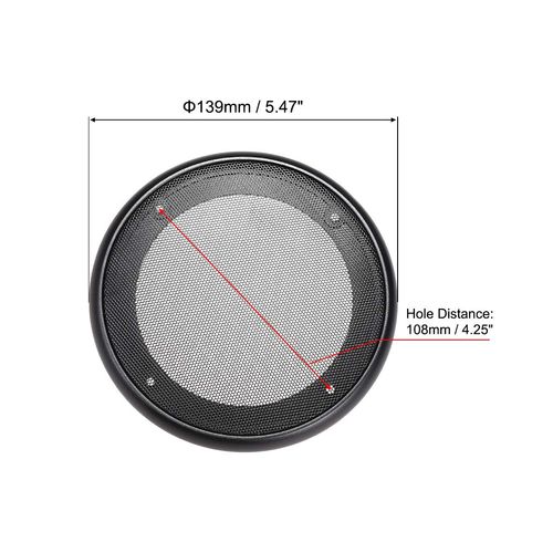 uxcell 2pcs 4" Speaker Grill Mesh Decorative Circle Woofer Guard Protector Cover Parts