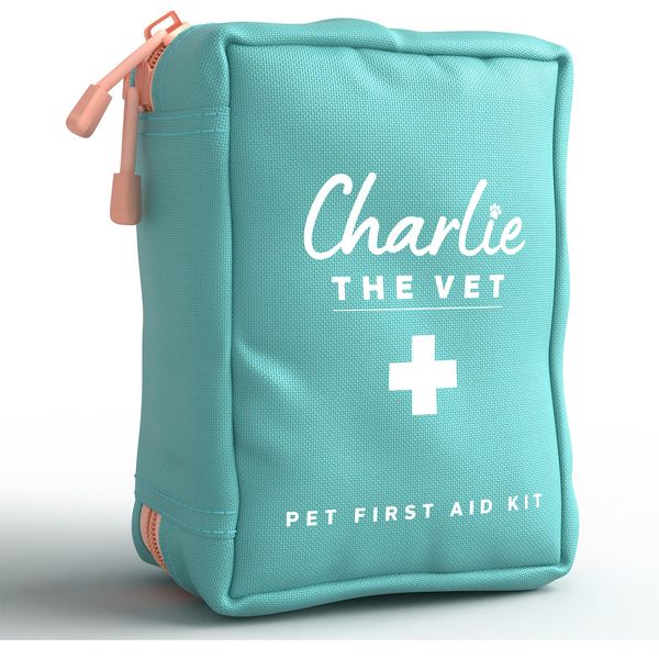 Dog First Aid Kit/Pet First Aid Kit - Vet Approved Premium First Aid Supplies for All Emergencies, Instruction Booklet, Thermometer, Vet Wrap, Bandages, Nail Clippers, Tick Removers, Wipes and More.