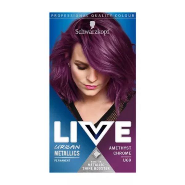 Schwarzkopf LIVE Amethyst Chrome U69 Permanent Hair Dye