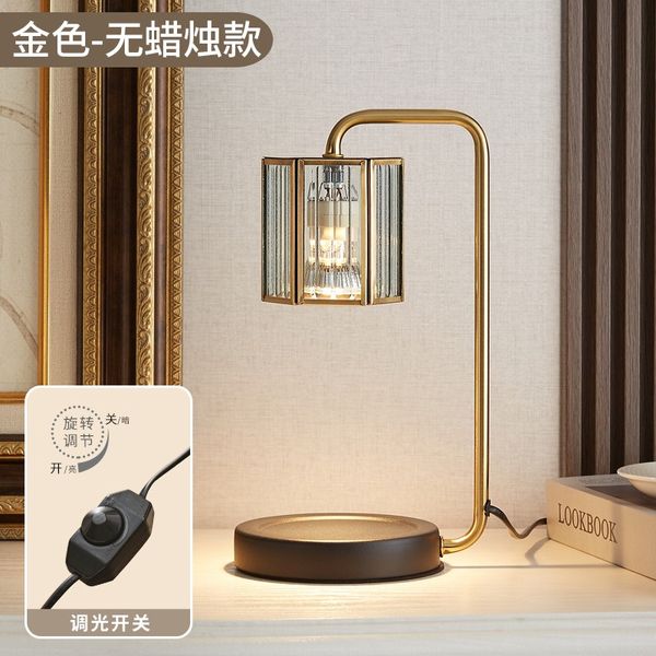 Candle Warmer Fireless Aromatherapy Furnace Copper Glass Aromatherapy Wax Lamp Candle Essential Oil Melt Candle Lamp Bedroom Ambience Table Lamp Aroma Candle Aroma