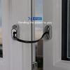 XFORT Key Locking Inline Window Handle Installation Kit in Polished Chrome, UPVC Window Handle Replacement, Lockable Window Lever