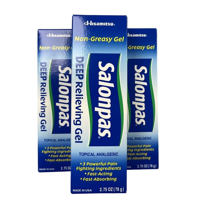 Salonpas Pain Relieving GEL 2.75oz ( 3 Tubes ) ^