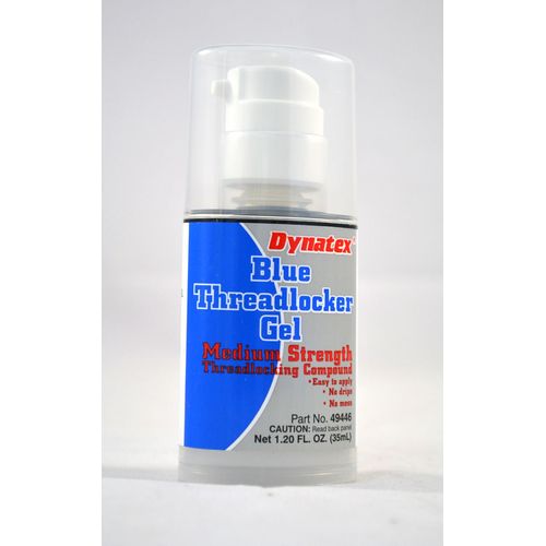 Dynatex 49446 Blue Medium Strength Threadlocker Gel, 35ml Pump Bottle - Ideal for Cup, Core Plugs, Starter/Alternator Mounting, Oil Pan, & Valve Cover Bolts - Superior Thread Lock