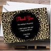 Leopard Print Red Personalised Party Thank You Cards