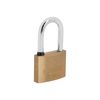 Brass padlock, 50mm long hook, blister