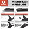WINDSHIELD WIPER BLADES BRACKETLESS 21"+19" J/U-Hook Replacement Top Quality