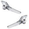 Twowinds Inside Front Rear Left Rigght Door Handle Chrome Silver Corsa D (Set 2 pcs.)