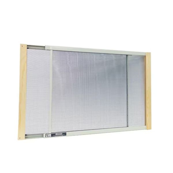 37 In. X 10 In. Grey Aluminum Adjustable Window Screen