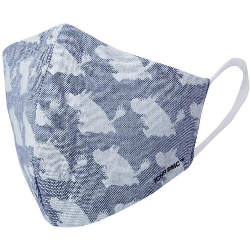 Moomin 39601206 Women's Gauze Mask, Soft Gauze Mask with Defense Filter, Small Size, 1 Piece, blue