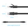 RIIEYOCA Cat6 Ethernet Patch Cable 0.5ft,High Speed Internet Network Cable LAN Patch Cables with Rj45 Connectors for Router, Modem,Switch, Server, Black, 4 Pack