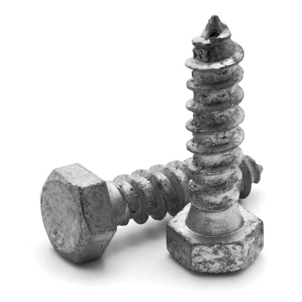 Hex Lag Screws Hot Dipped Galvanized 1/4"-10 x 3" - Qty-100