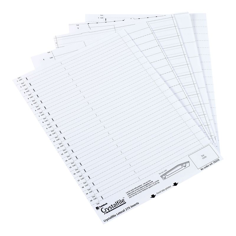 Rexel Printable Inserts for Rexel Crystalfile Classic Suspension Files ...