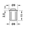 10 pcs x Hafele Door Buffers with Clear Transparent Rubber Insert - 356.19.940