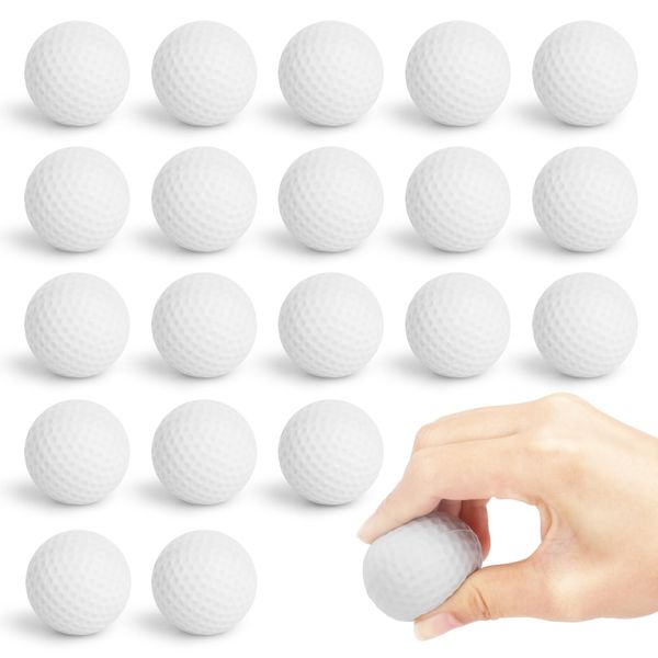 Waenerec Mini Golf Ball Stress Ball 20 Packs Golf Ball Party Favors Small Foam Squeeze Anxiety Toy Sports Squishy Ball for Kids School Carnival Reward Golf Ball Party Decorations Supplies