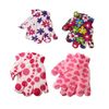 Dependable Industries inc. Essentials 4 Pairs Exfoliating Gloves - Premium Scrub Wash Mitt for Bath or Shower - Luxury Spa Exfoliation Accessories For Men and Women (Printed)