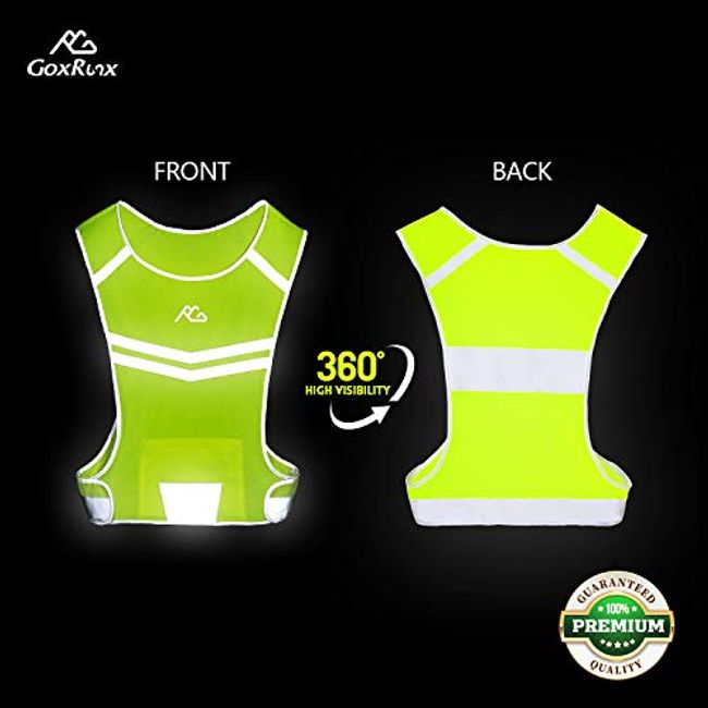 Reflective Vest Running Gear , High Visibility Adjustable Safety
