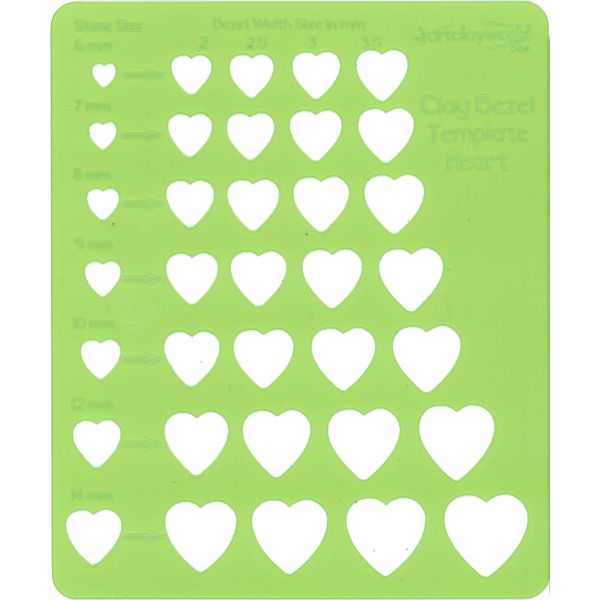 flexiShape Heart Clay Bezel Template