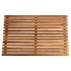 SeaTeak Rectangular Wooden Teak Shower Mat | Waterproof Mat | Indoor Bath Mat | Outdoor Shower Platform | 31.5" L x 19.75" W x 1.25" H