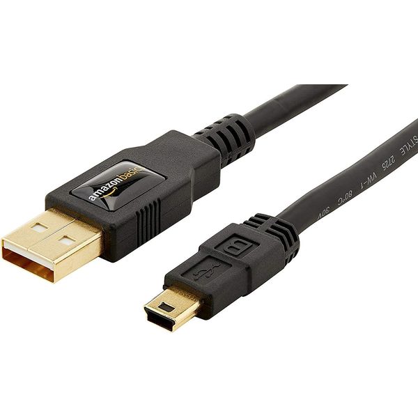 AmazonBasics USB 2.0 A/USB mini B, 0.9m 0.9m USB A Mini-USB B Black
