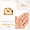 sourcing map 8Pcs Earring Backs, 4mm S925 Silver Butterfly Shape Locking Earring Backs Replacements for Studs Posts, Rose Gold