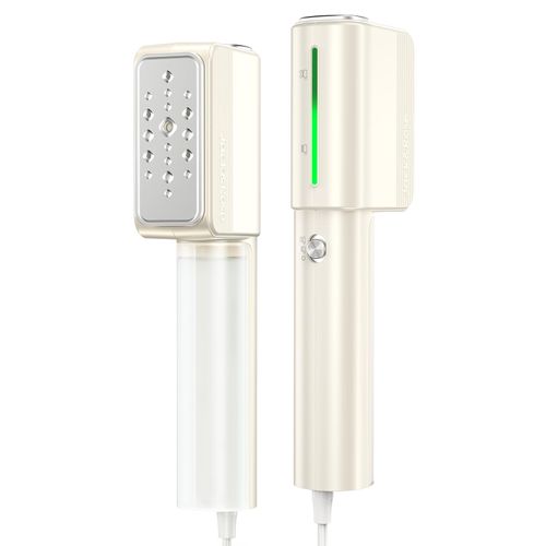 Jack ＆ Rose Dual Voltage Travel Portable Mini Steamer,110-230V,0.9 Ib Light,9 * 2.6in Small Mini Travel Size,Steamer Iron 2 in 1,15s Heat-Up,Ceramic Heat Panel,For Global ＆ Europe Traveling
