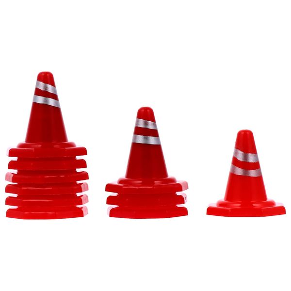 STOBOK 10Pcs Traffic Roadblocks Mini Plastic Traffic Cones Construction Road Parking Cones Sports Activity Cones Kids Construction Theme Party Toys