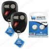 2 Replacement for 2002 2003 Saturn Vue Remote Keyless Entry Car Key Fob Pair