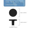 9BUILD 10 Pack Matte Black Cabinet Drawer Knobs: Zinc Alloy, Round, Single Hole, UK0053