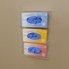 Triple Glove Box Holder Dispenser Clear with Divider Side/Top Load