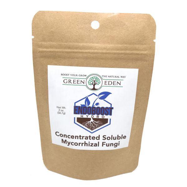 GreenEden EndoBoost Hydro Soluble Mycorrhizal Fungi (7 Species) - Makes 120 Gallons - Mycorrhizae Root Enhancer - Bacteria Inoculant - Hydroponics or Soil