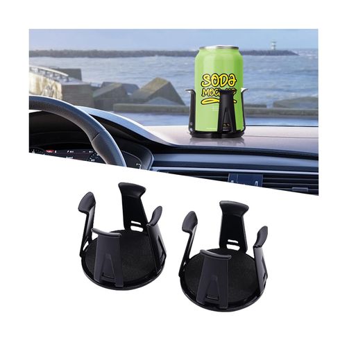 Zpana Car Slim Can Cup Holder Adapter, 2PCS Vehicle Energy Drink Holder Insert, Reversible Wiggle Free Automotive Cup Holder Expander Accessories, Universal for SUV, Sedan, Truck