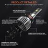 9005+H11+H11 LED Headlights Combo High Low Beam+Fog Light Conversion Kits 6Pcs