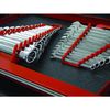 Ernst Manufacturing Gripper Wrench Organizer, 5 Tool, Red