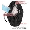 Silk Lined Work Cap with Button for Long Ponytail Hair Women Black