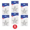 Metallic Star Cutouts (Silver) Pack of 6