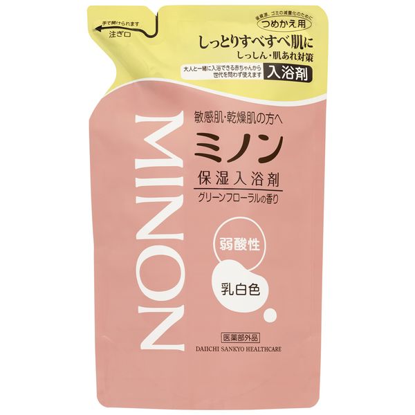Minon Medicated Moisturizing Bath Salts, Refill, 13.5 fl oz (400 ml)