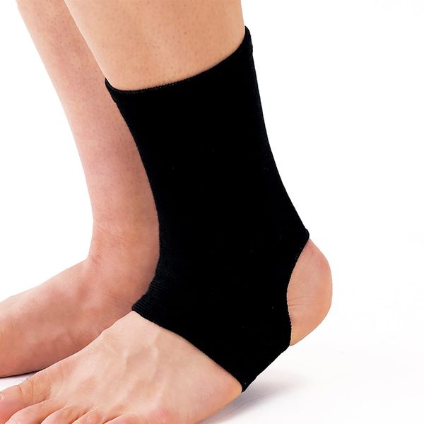 D&M #531BK-L Compression Supporter, Ankle Support, Black, Size L