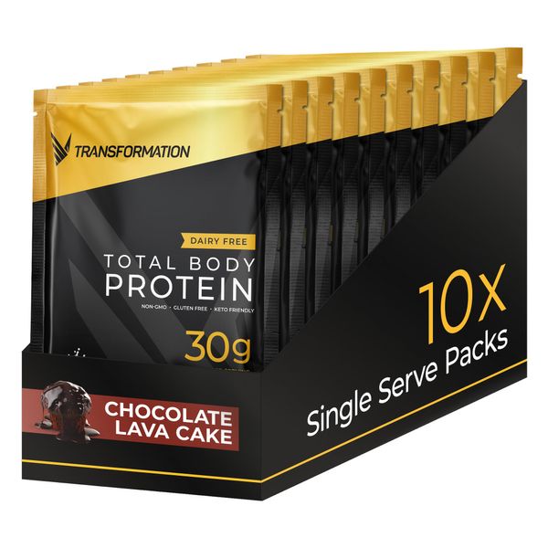 Transformation Protein Super Blend | Egg White, Collagen Peptides, and Plant Protein | 15 Billion CFU Probiotics | Digestive Enzymes | MCT Oil | Low Carb Shake for Men & Women | Chocolate, 10 pack