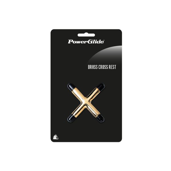 PowerGlide Snooker, Pool or Billiard Cue Rest | Cross | Brass | One Size