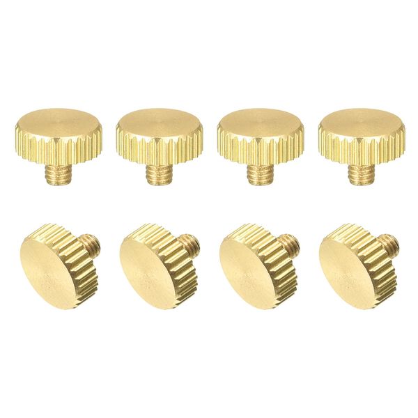 uxcell Flat Brass Bolt Grip Knobs with Knobs M3x4mm Fasteners for Home Electronics Machinery Set of 8