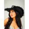 Struts Womens 21st Birthday Black Fluffy Cowboy Hat
