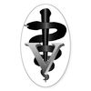 CafePress Veterinary Caduceus Oval Sticker Oval Car Bumper Sticker