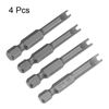 sourcing map 4 Pcs Magnetic U4 U6 U8 U10 Tip U-Shaped Batch Head Spanner Screwdriver Bits Tool