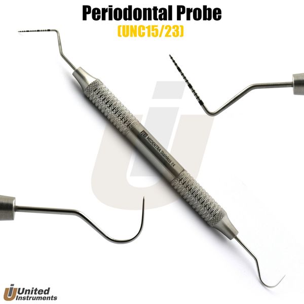 MEDENTRA Dental Perio Explorer Probe UNC15/23 Color Coded Hollow Handle