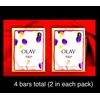 4 Bars OLAY age defying Beauty Bar Soap with vitamin E & B3 Complex
