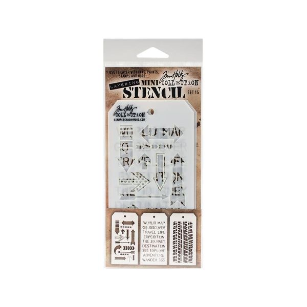 Stampers Anonymous Tim Holtz Mini Layered Stencil Set #15