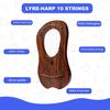 Lyre Harp 10 String Solid Wood Handmade Dragon Carved with Padded Carry Bag
