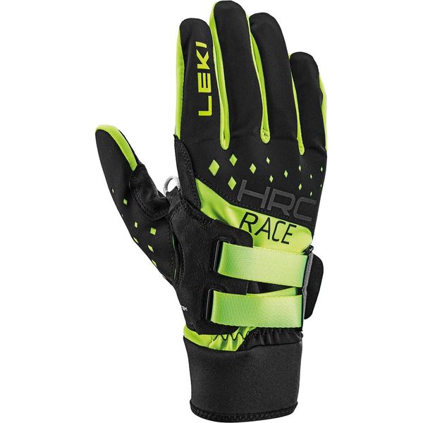 LEKI HRC Race Shark Handschuhe, Black-neon Yellow, EU 10.5